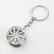 Creative Gear Head Keychain Speed Gearbox Keyring for Car Key Turbo Hub Brake Disc Pendant Shock Absorber Keys Holder Chain Ring