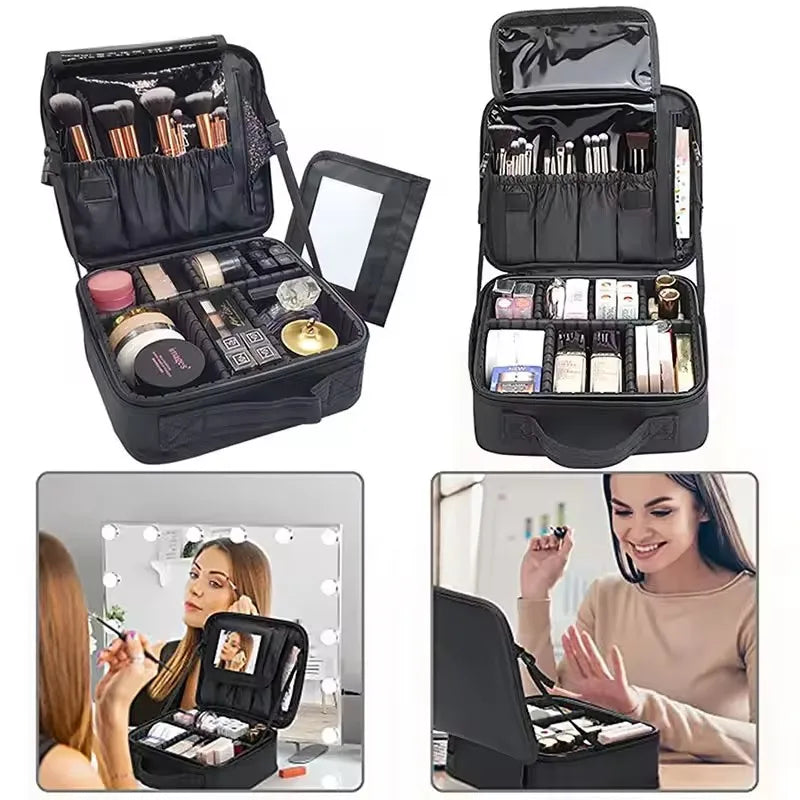 Portable Professional Makeup Case Waterproof Travel Makeup Bag Female Beauty Nail ToolBox For Women Cosmetic Organizer