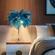 Modern Nordic Ostrich Feather Floor Lamp, Living Room, Dining Bedroom, Study Desk Interior Decoration LED Lighting