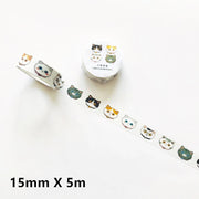 1 Roll Cute Kawaii Adorable Cat Adhesive Paper Washi Tape Masking Tape DIY Scrapbooking Stick Label