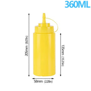 Large Squeeze Condiment Bottles with Nozzles Ketchup BBQ Sauces Olive Oil Bottle Dispenser Squeeze Sauce Bottle Kitchen Gadget