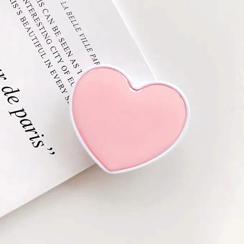 Universal Heart Shaped Phone Socket Holder Finger Grip Bracket Support Telephone for IPhone 15 14 13 Samsung Pocket Socket Stand