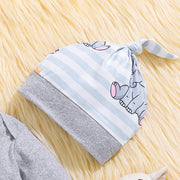 Citgeett Autumn Infant Baby Boys Girls Fall Outfits Long Sleeve Print Romper + Pants + Hat Set Spring Clothes