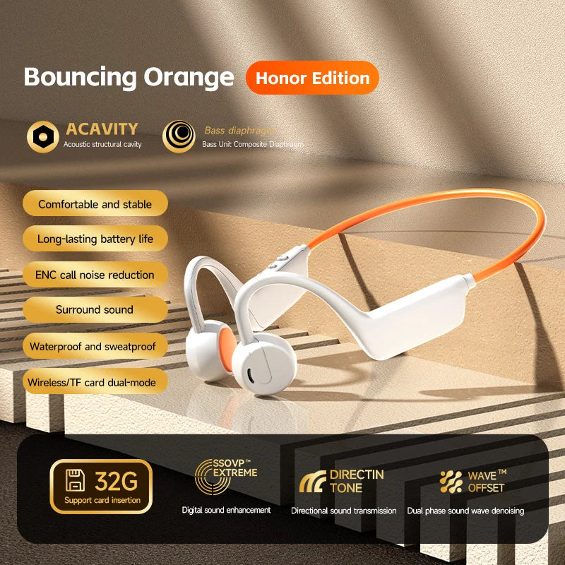 X1Pro Wireless sports open-ear air conduction headphones ear-hook design, supports memory card, outdoor Bluetooth headset