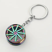 Creative Gear Head Keychain Speed Gearbox Keyring for Car Key Turbo Hub Brake Disc Pendant Shock Absorber Keys Holder Chain Ring