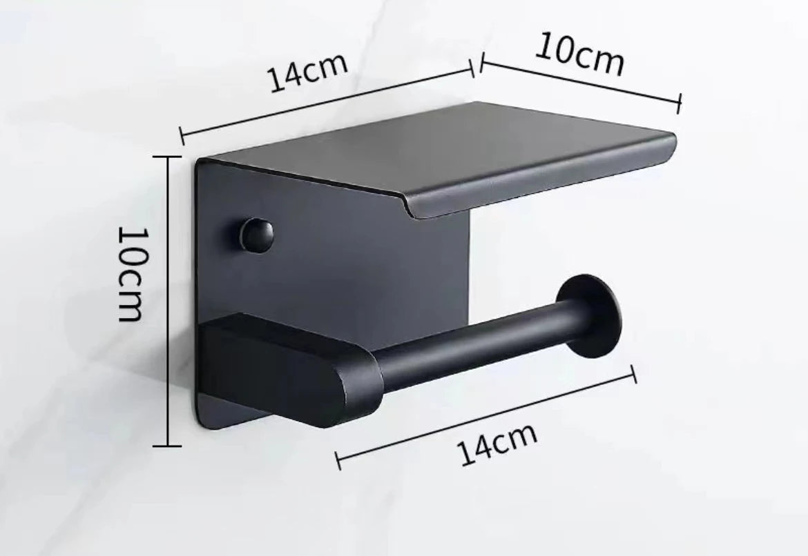 Stainless Steel Bathroom Paper Holder Toilet Roll Holder No Drilling Wall Mount WC Paper Phone Holders Home Paper Towel Holder