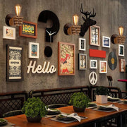 Nordic Retro Resin Wall Lamp Left Hand Right Hand Fist Sconces Wall Fixture Home Decor Light Indoor Restaurant Bar Decoration