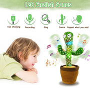 Dancing Cactus Song Speaker Talking Battery Voice Repeat Plush Cactu Dancer Toy Talk Plushie Stuffed Toys For Kids Gift