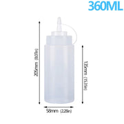 Large Squeeze Condiment Bottles with Nozzles Ketchup BBQ Sauces Olive Oil Bottle Dispenser Squeeze Sauce Bottle Kitchen Gadget