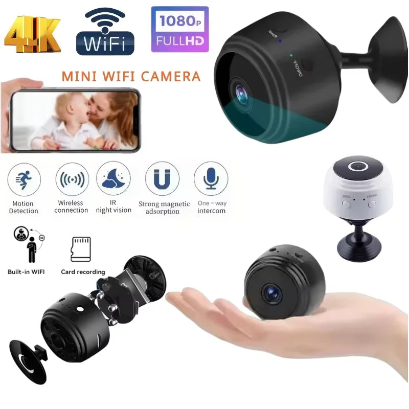 Wireless WiFi Camera 4K HD A9 Mini Video Recorder Camera Security Monitoring Camera Intelligent Home Security For Infants 2026