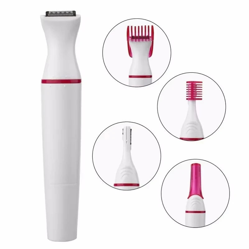 5 In 1 Set Women Epilator Female Eyebrow Trimmer Lady Shaver Hair Removal Shaver Machine Face Depilador Bikini Depilatory Tool