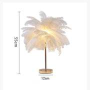 Modern Nordic Ostrich Feather Floor Lamp, Living Room, Dining Bedroom, Study Desk Interior Decoration LED Lighting
