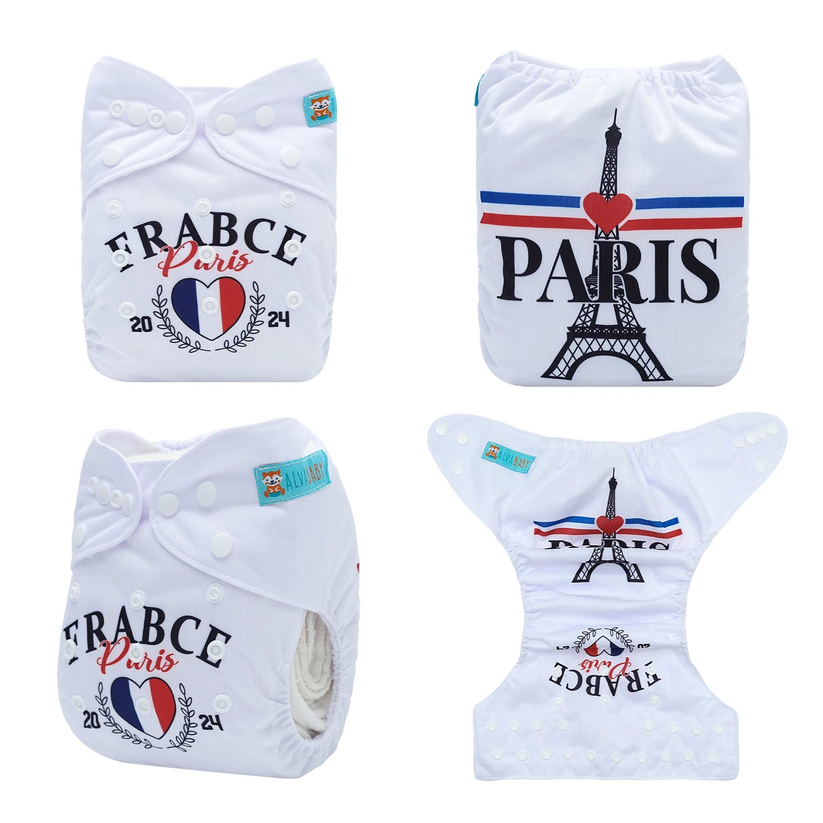 ALVABABY Modern Cloth Nappy Shell Eco-Friendly Baby Cloth Diaper Shell Adjustable Pocket Diaper Shell for Babies 3-15kg