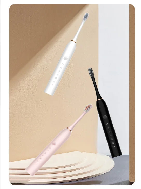 Electric Ultrasonic Toothbrush 6-Speed USB Rechargeable Waterproof Soft Bristles for Adults And Couples