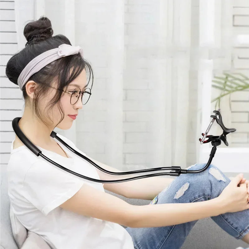 Mobile Phone Holder Hanging Neck Lazy Cellphone Mount Accessories Adjustable 360 Degree Phones Holder Stand for iPhone