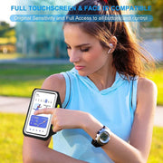 HAISSKY Zipper Pocket Running Sports Armband For iPhone 17 16 15 Pro Max 14 Plus 13 Men Women Outdoor Touch Screen Belt Arm Bags