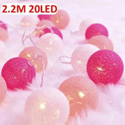 20LED Ball String Lights Lantern Rattan Battery or USB Control Wedding Christmas Decor Lighting Home Party Garden Ornament Lamps