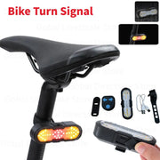 Rechargeable Bike Tail Light with Turn Signals Warning Bike Lights Wireless Remote Control Cycling Back Light for Night Riding