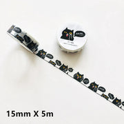1 Roll Cute Kawaii Adorable Cat Adhesive Paper Washi Tape Masking Tape DIY Scrapbooking Stick Label