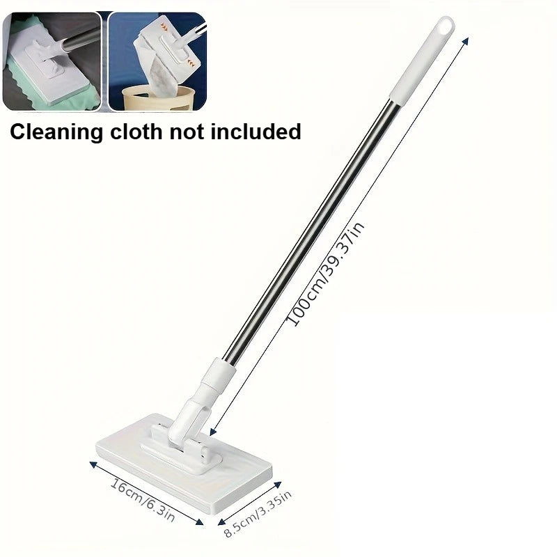 Flat Mop Compatible with Standard Cleaning Cloths for Kitchen, Bathroom, Floors, Windows, Home without Cleaning Towel