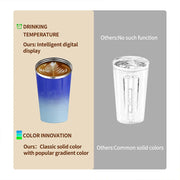 Stainless Steel Tumbler Coffee Mug Smart Travel Thermos Cup Temperature Display Insulated Car Water Cup Portable Vacuum Flasks