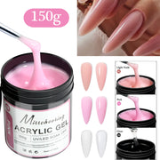 2/3Jars Poly Nail Gel UV LED Cured Builder Nail Gel Set Light Nude Pink Clear Extension Nail Solid Gels For DIY At Home Salon