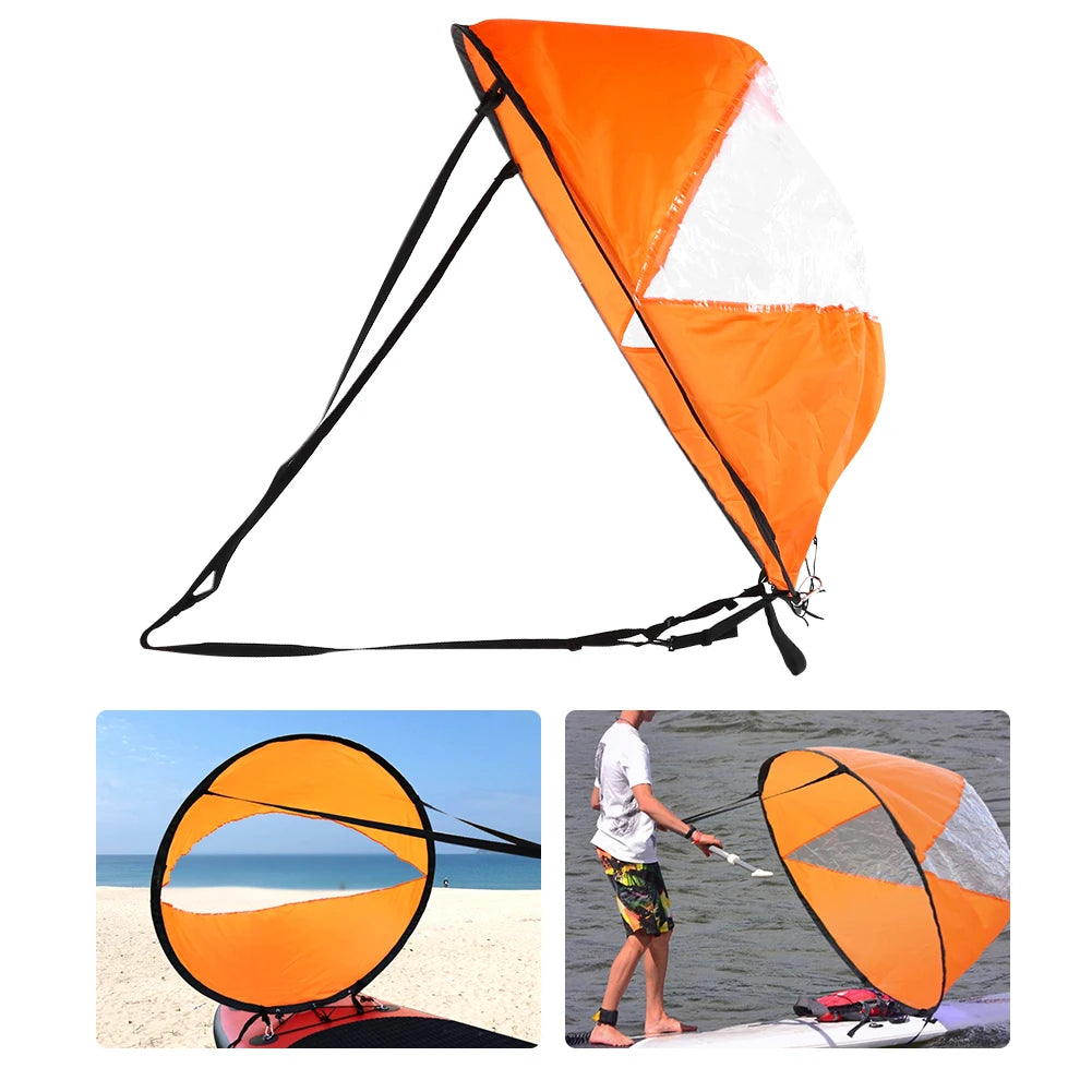 Canoe Sail Eco Friendly  Portable Foldable High Transparency Special Sail for Kayak Canoe Inflatable Boats Kayak Sail